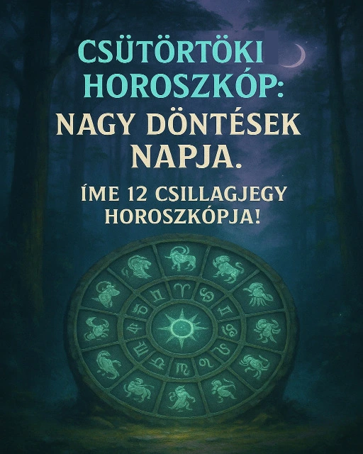 Csütörtöki horoszkóp: Nagy döntések napja. Íme 12 csillagjegy horoszkópja!