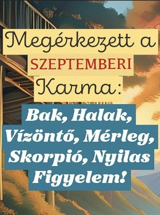 Megerkezett a SZEPTEMBERI Karma joslat