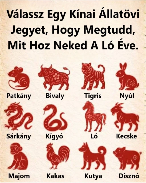 Válassz egy kínai állatövi jegyet, és nézd meg, mit hozhat a Ló éve