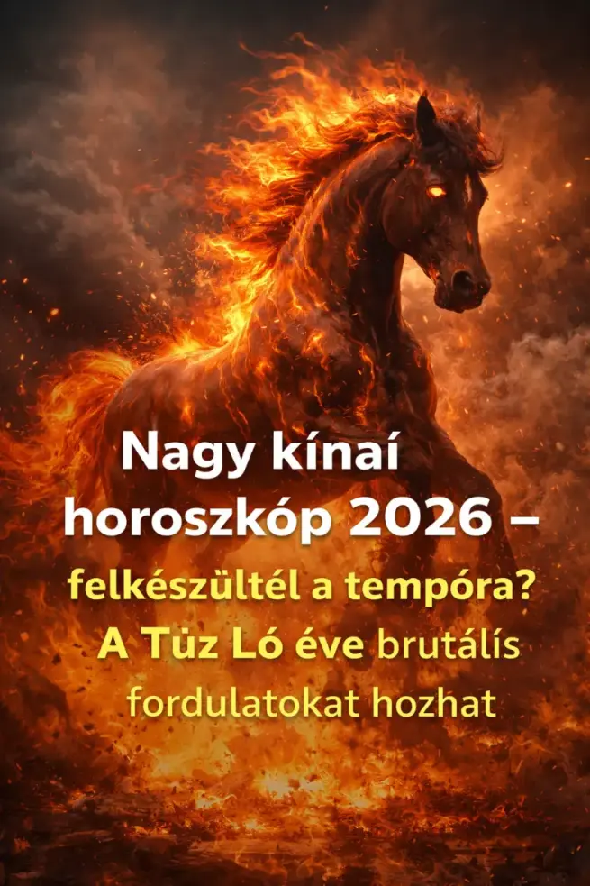 Nagy kínai horoszkóp 2026 – felkészültél a tempóra? A Tűz Ló éve brutális fordulatokat hozhat 