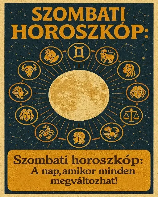 szombati horoszkop minden megvaltozhat