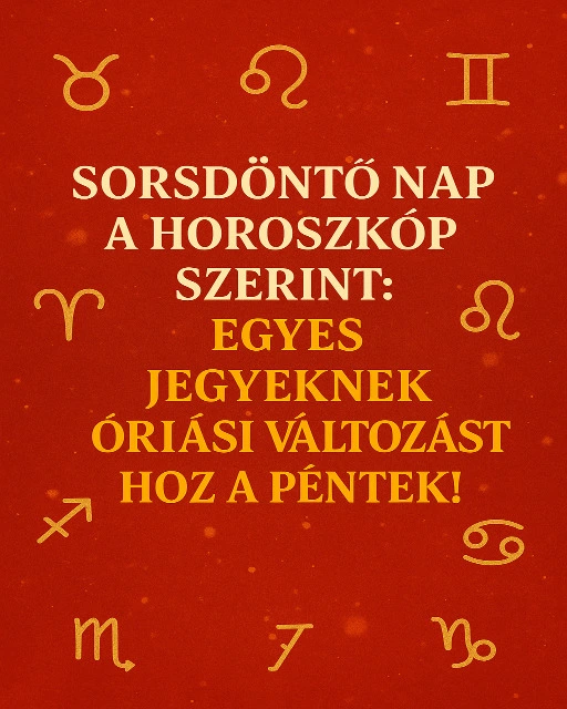 Sorsdöntő nap a horoszkóp szerint: egyes jegyeknek óriási változást hoz a péntek!