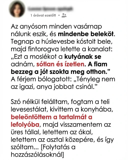 Az anyosom leszolta a foztomet