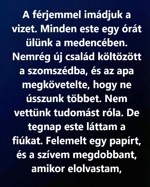 Egy medence melletti esti rutin