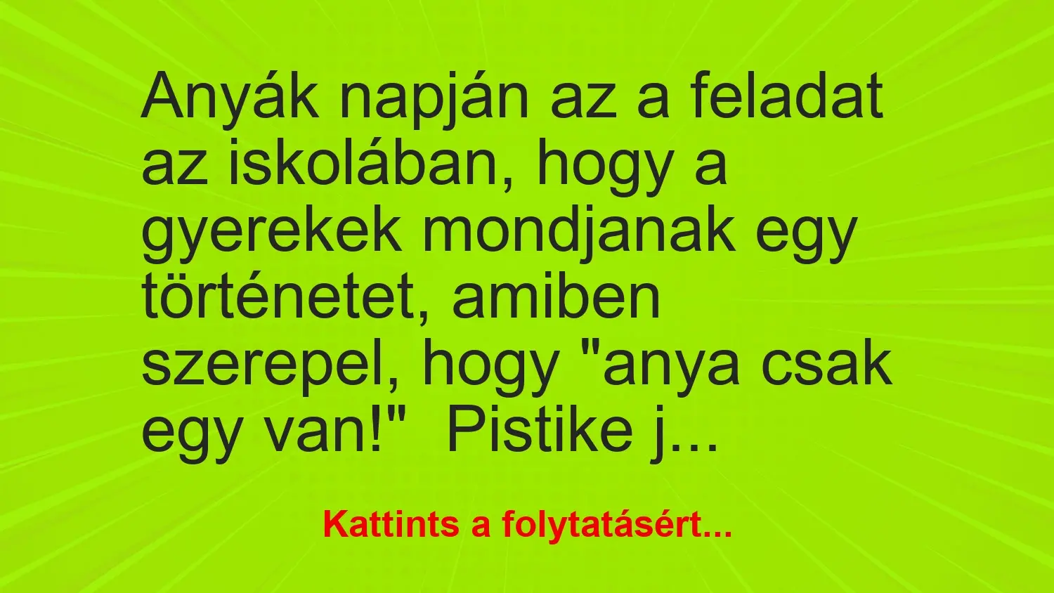 vicc anyak napjan feladat az iskolaban