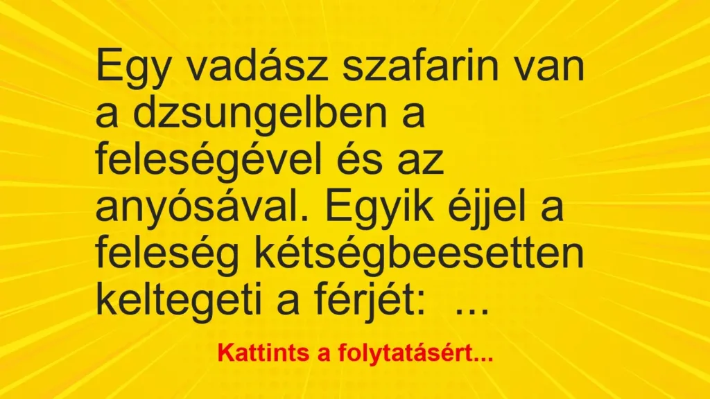vicc egy vadasz sszafarin van a felesegevel