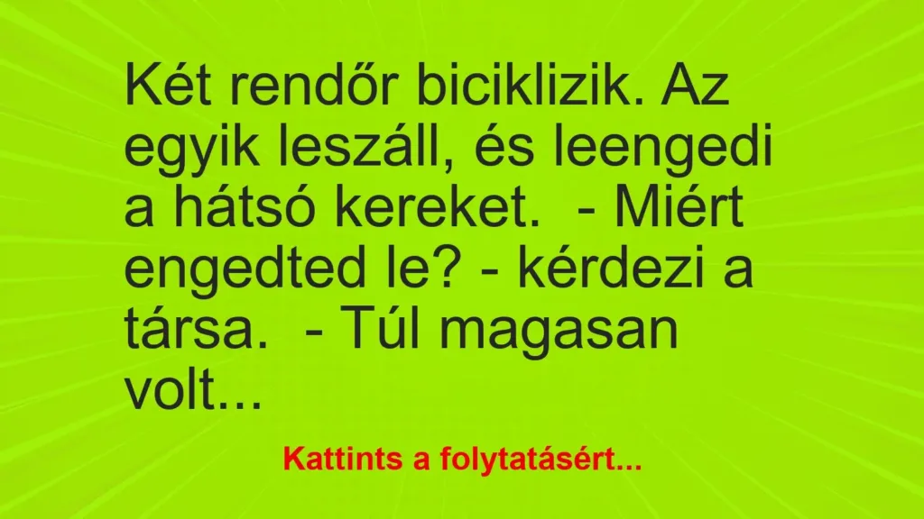 vicc ket rendor biciklizik