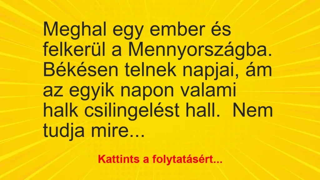 vicc meghal egy ember es felkerul a mennyorszagba